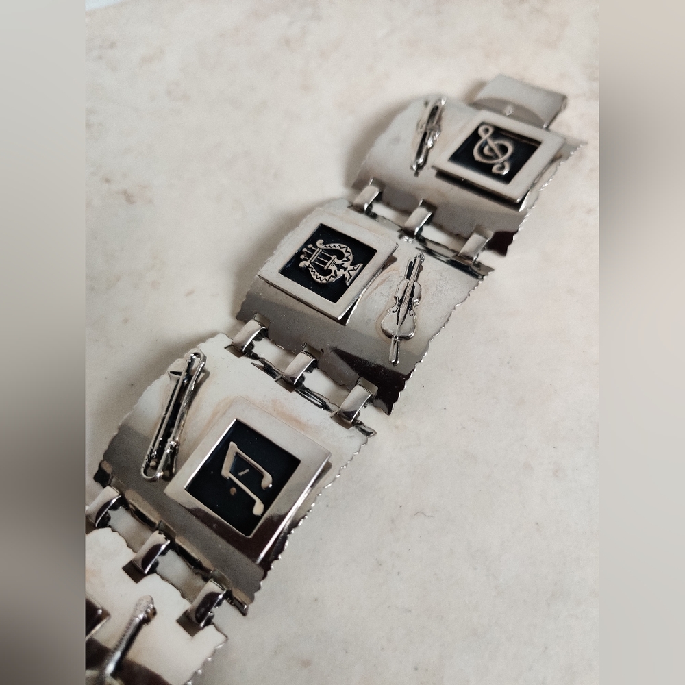 Vintage Musical Instruments Panel Bracelet - Picture 12 of 13